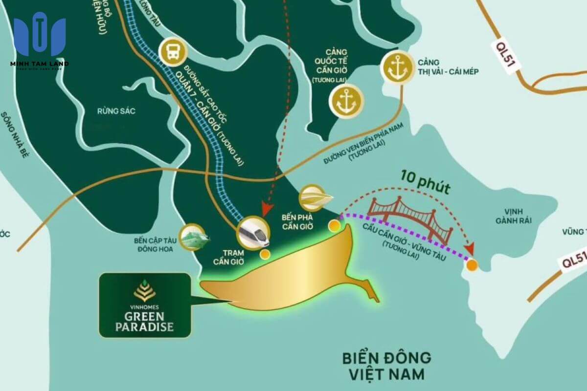 Cầu vượt biển Cần Giờ – Vũng Tàu tạo hành lang giao thương trực tiếp giữa TP.HCM – Cần Giờ – Bà Rịa – Vũng Tàu