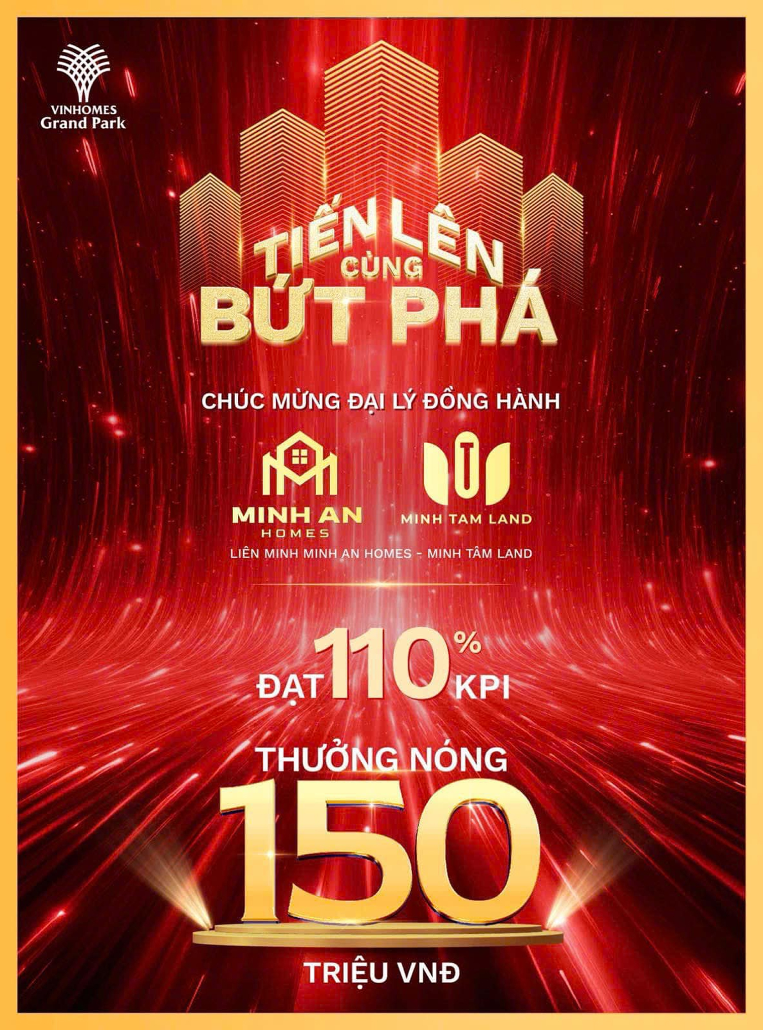 Chúc mừng đại lý đạt 110% KPI