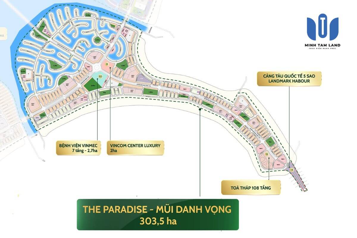 Quy hoạch tổng thể The Paradise Vinhomes Green Paradise