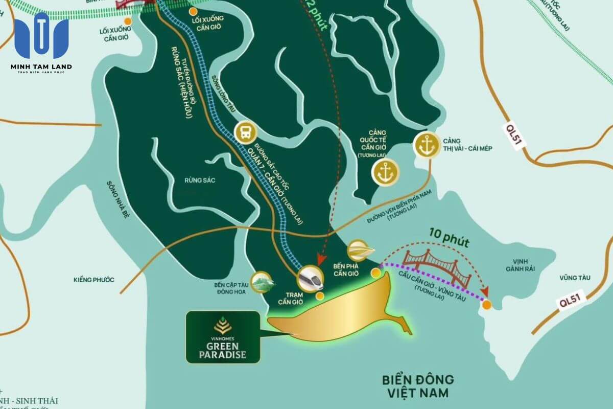 So sánh Vinhomes Green Paradise với Caraworld – Dự án nào xứng đáng để xuống tiền đầu tư? 10 Vinhomes Green Paradise sở hữu lợi thế độc tôn khi nằm tại Cần Giờ – cửa ngõ duy nhất ra biển của TP.HCM