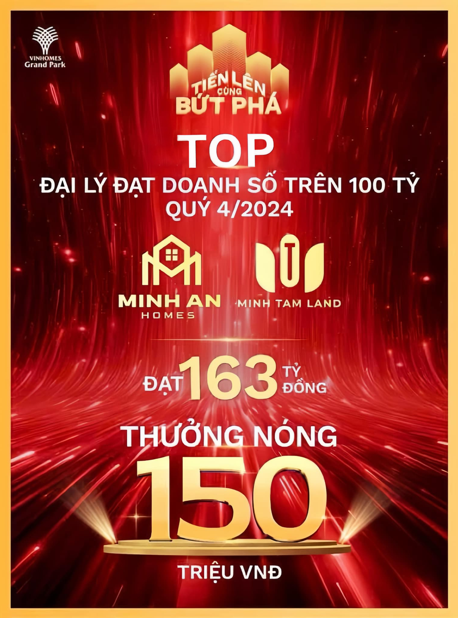 Top Đại lý đạt doanh số trên 100 tỷ Quý 4/2024