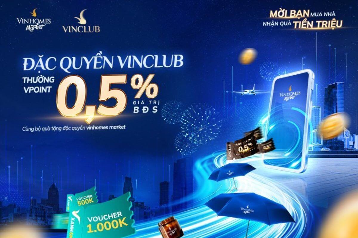 Thành viên VinClub có cơ hội nhận thưởng lên tới 0,5%